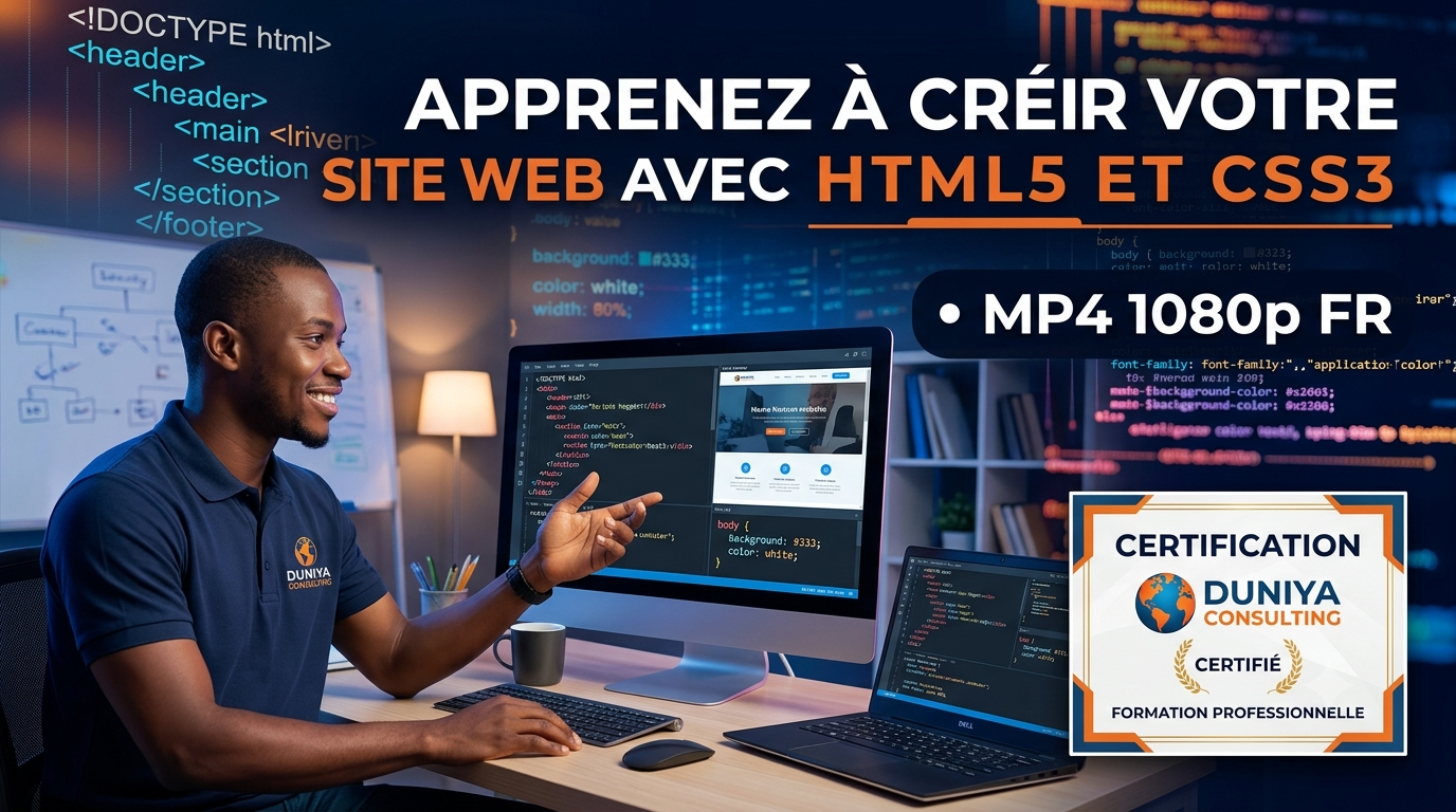 Apprenez à créer votre site web avec HTML5 et CSS3 • 2018 MP4 1080p FR